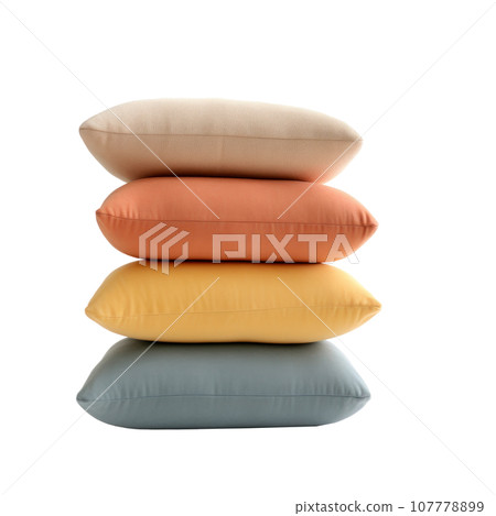 Soft cushions isolated Soft cushions isolated 107778899
