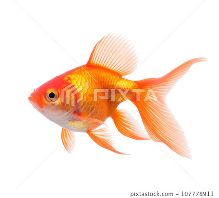 Red goldfish isolated Red goldfish isolated 107778911