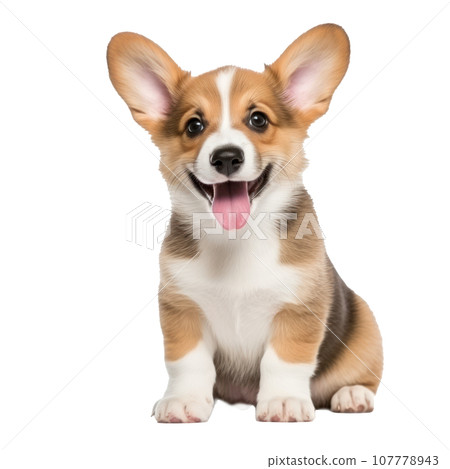 Puppy corgi isolated 107778943