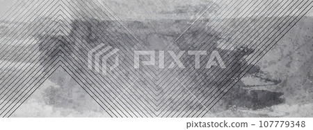 Grey grunge geometric banner design with lines Grey grunge geometric banner design with lines 107779348