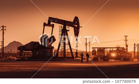 The oil workers at work 107780079