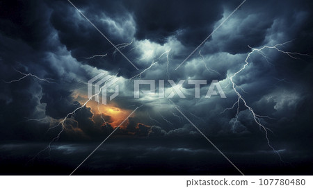 雷雨天空“AI生成圖像” 107780480