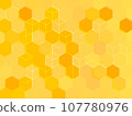 yellow honeycomb pattern 107780976