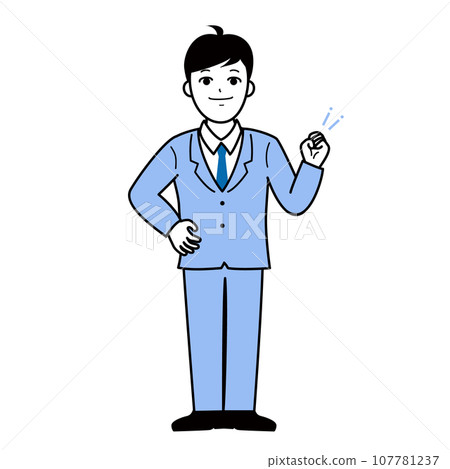穿西裝的商務人士握拳的男人 穿西裝的商務人士握拳的男人 107781237