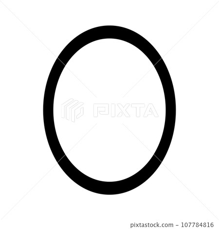 簡單的橢圓形圖示。向量。 簡單的橢圓形圖示。向量。 107784816