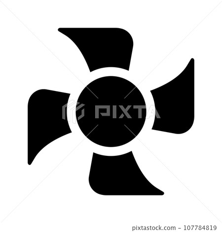 Propeller silhouette icon. rotate. vector. Propeller silhouette icon. rotate. vector. 107784819