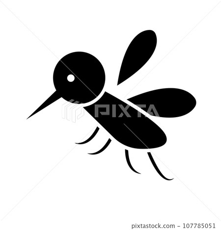 Pop mosquito silhouette icon Pop mosquito silhouette icon 107785051