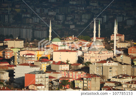 top view of istanbul city buildings at early morning  107785153