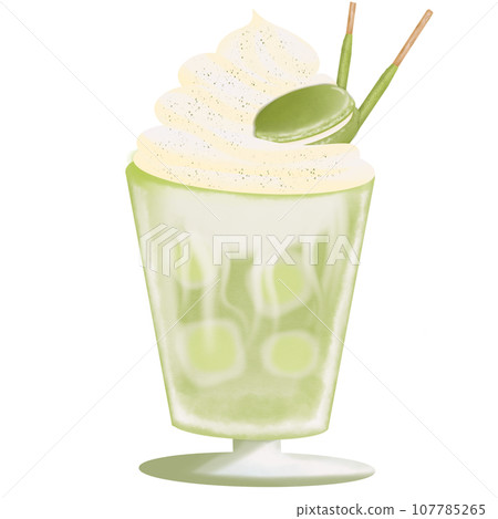 matcha green tea desserts  107785265