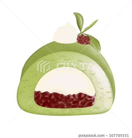 Green tea desserts 107785531