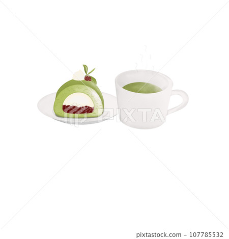 Green tea desserts 107785532
