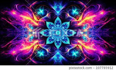Cosmic Kaleidoscope - Neon Galactic Delight 107785912