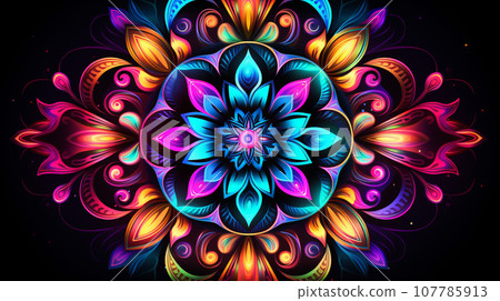 Cosmic Kaleidoscope - Neon Galactic Delight Cosmic Kaleidoscope - Neon Galactic Delight 107785913