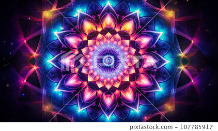 Cosmic Kaleidoscope - Neon Galactic Delight 107785917