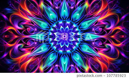 Cosmic Kaleidoscope - Neon Galactic Delight Cosmic Kaleidoscope - Neon Galactic Delight 107785923
