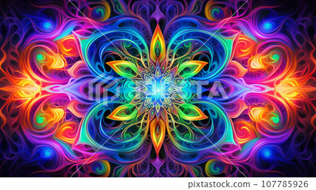 Cosmic Kaleidoscope - Neon Galactic Delight 107785926