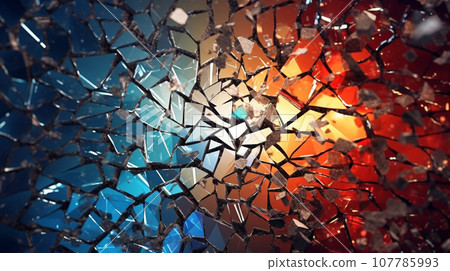 Generative AI, Fractured Fragments: Exploring Abstract Patterns in Shattered Glass 107785993
