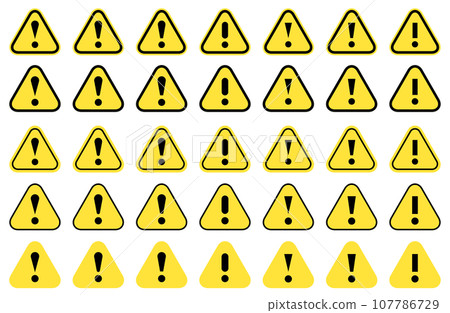 簡單警告風標的矢量插圖集 107786729