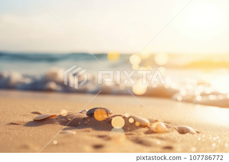 A close-up of a beautiful starfish with crystal clear water and sand in the background, perfect for those who love nature and wildlife. AI Generative A close-up of a beautiful starfish with crystal clear water and sand in the background, perfect for those who love nature and wildlife. AI Generative 107786772