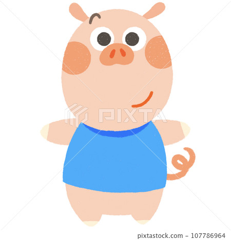 三隻小豬第三個兒子白色邊框 三隻小豬第三個兒子白色邊框 107786964