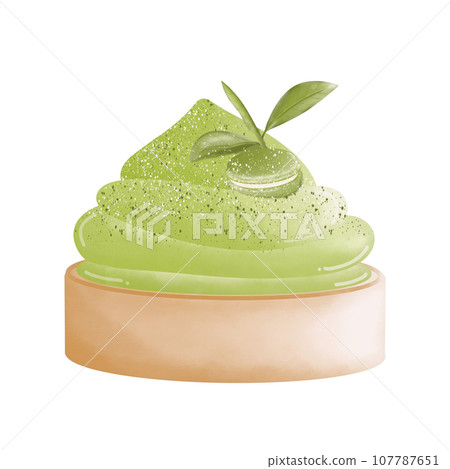 matcha green tea desserts  107787651