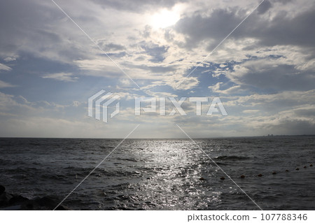Scenery of sunlight, clouds, and sea after the typhoon has passed Scenery of sunlight, clouds, and sea after the typhoon has passed 107788346