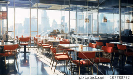 Stylish cafe interior background material 107788782