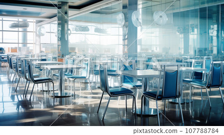 時尚的咖啡館內部背景材料 107788784