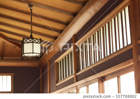 Ceiling and transom of Japanese house 107788802