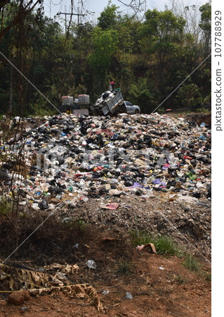 Illegal garbage dumping in Chiang Rai, northern Thailand Illegal garbage dumping in Chiang Rai, northern Thailand 107788929