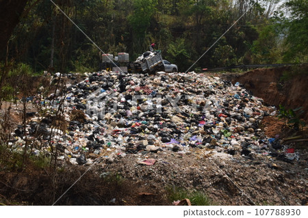Illegal garbage dumping in Chiang Rai, northern Thailand Illegal garbage dumping in Chiang Rai, northern Thailand 107788930