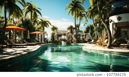 Vacation at a resort 107789170