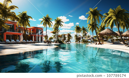 Vacation at a resort 107789174