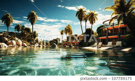 Vacation at a resort 107789175