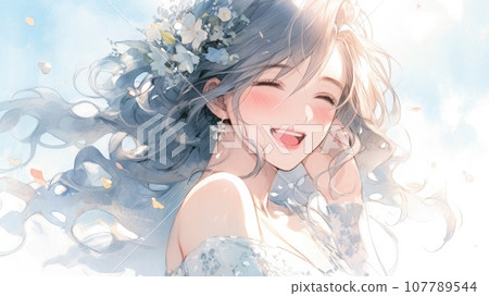 穿婚紗的女人_5生成AI 穿婚紗的女人_5生成AI 107789544