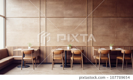 Stylish cafe interior background material 107789654