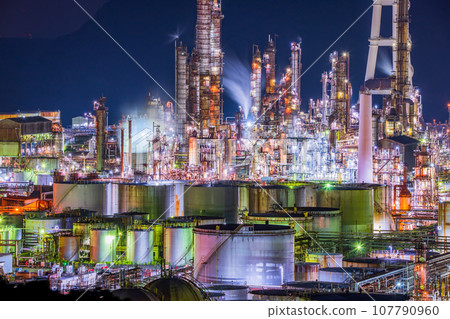 和歌山縣有田市初島佐藤町（東燃綜合工廠夜景） 107790960