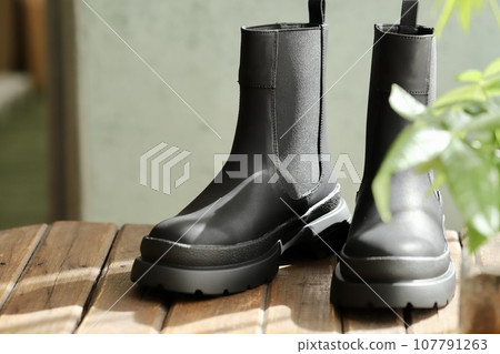 人造皮革側邊 Gore 靴子 短靴 107791263