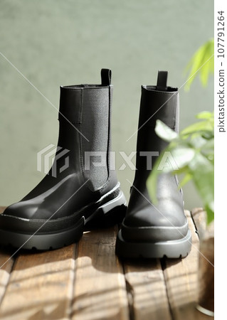 人造皮革側邊 Gore 靴子 短靴 107791264