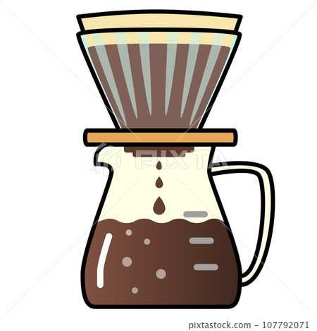 Simple illustration of coffee drip Simple illustration of coffee drip 107792071