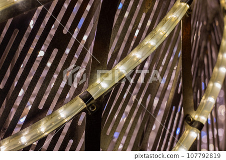 Beautiful Christmas garlands with led lights Beautiful Christmas garlands with led lights 107792819