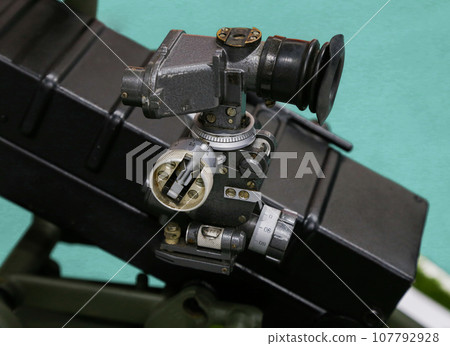 Sight of military small arms close-up. Sight of military small arms close-up. 107792928