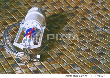 Plumbing. Flexible metal steel faucet hoses, flush mechanism, siphon fittings Plumbing. Flexible metal steel faucet hoses, flush mechanism, siphon fittings 107793259