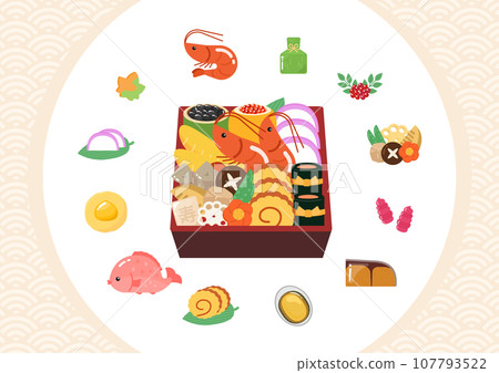 Illustration material collection of popular dishes Illustration material collection of popular dishes 107793522
