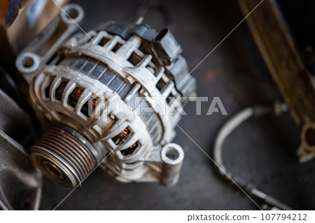 Car alternator or car starter dynamo part Car alternator or car starter dynamo part 107794212