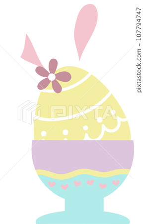 happy easter with bunny rabbit and egg, flat png transparent element character design happy easter with bunny rabbit and egg, flat png transparent element character design 107794747