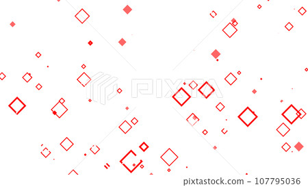 VJ particle rhombus pop square red white transparent background [separate version available] 107795036