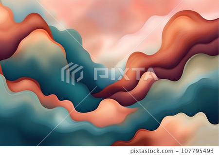 Abstract wavy background. Generative AI 107795493