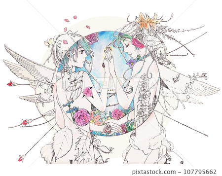 Women and flowers 107795662