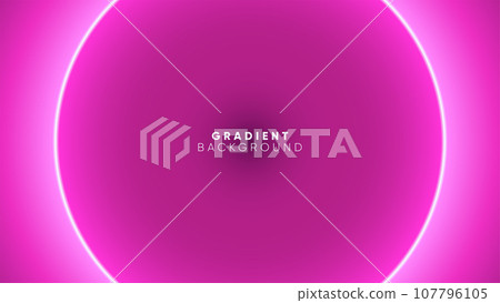 Luminous Pink Halo Pattern on Dark Gradient Background. Intense Technology Minimal Design. Luminous Pink Halo Pattern on Dark Gradient Background. Intense Technology Minimal Design. 107796105